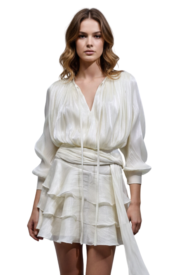 The Brook Silk Ruffle Skirt - pookie and sebastian