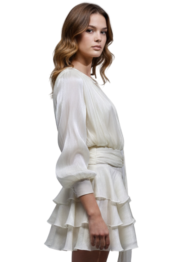 The Brook Silk Ruffle Top - pookie and sebastian