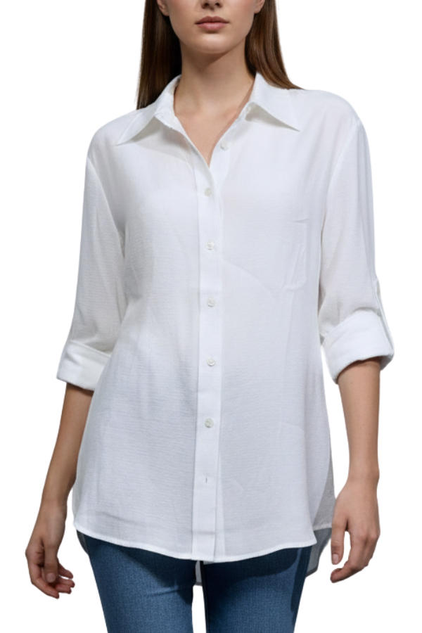 The Bianca Sheer Button Down Shirt