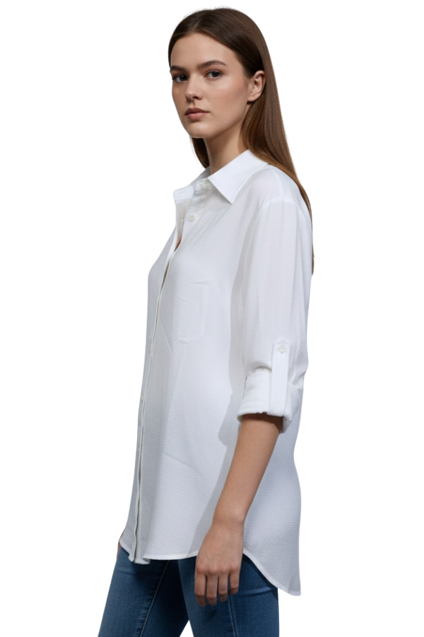 The Bianca Sheer Button Down Shirt