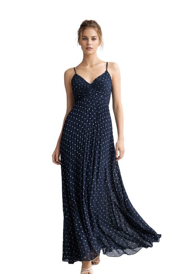 The Helen Pleated Midi Dress - pookie and sebastian