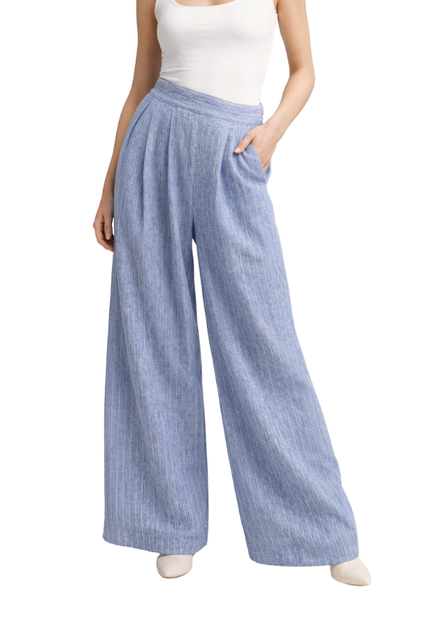 The Jennie Stripe Wide Leg Pant - pookie and sebastian