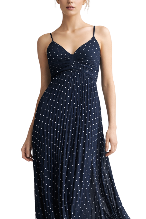 The Helen Pleated Midi Dress - pookie and sebastian