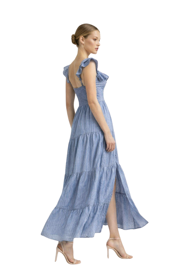 The Jennie Ruffle Sleeve Tiered Waist Dress - pookie and sebastian