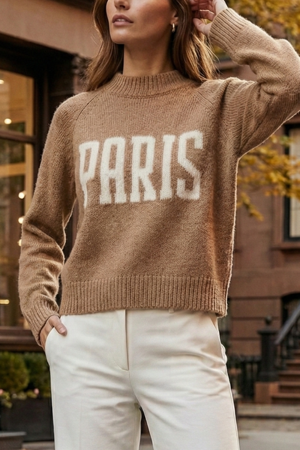Letter Sweater Top