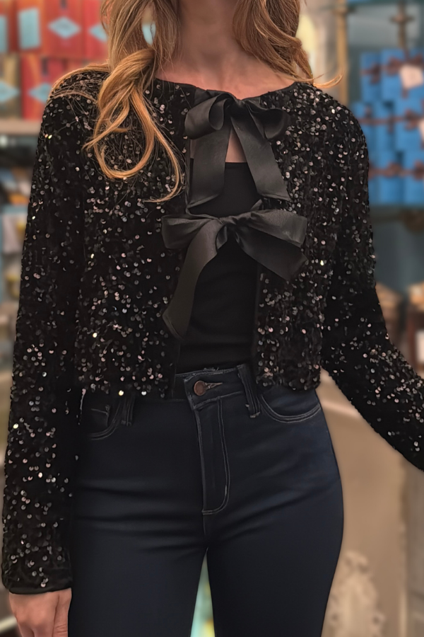 Sequin Bow Jacket