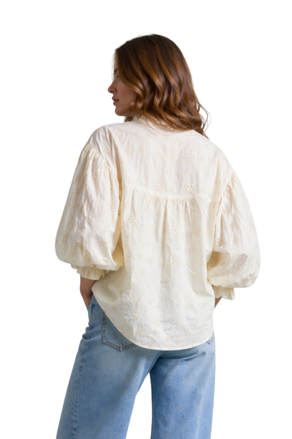 The Fiona Embroidered Bubble Blouse - pookie and sebastian