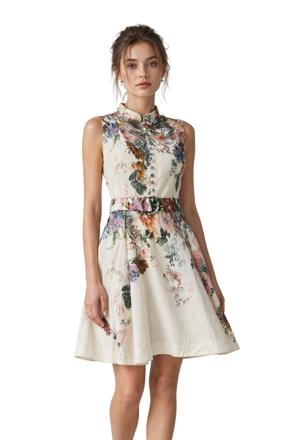 The Zim Sleeveless Floral Dress - pookie and sebastian
