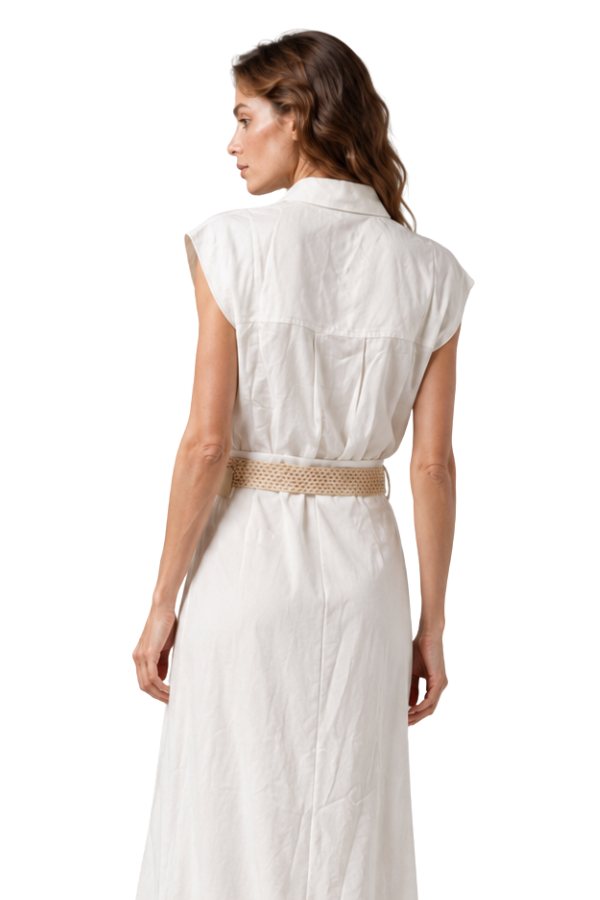 The Clarissa Cap Sleeve Button Down Blouse