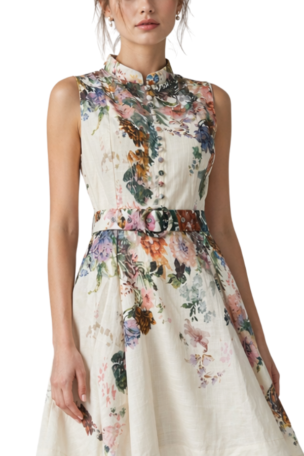 The Zim Sleeveless Floral Dress - pookie and sebastian