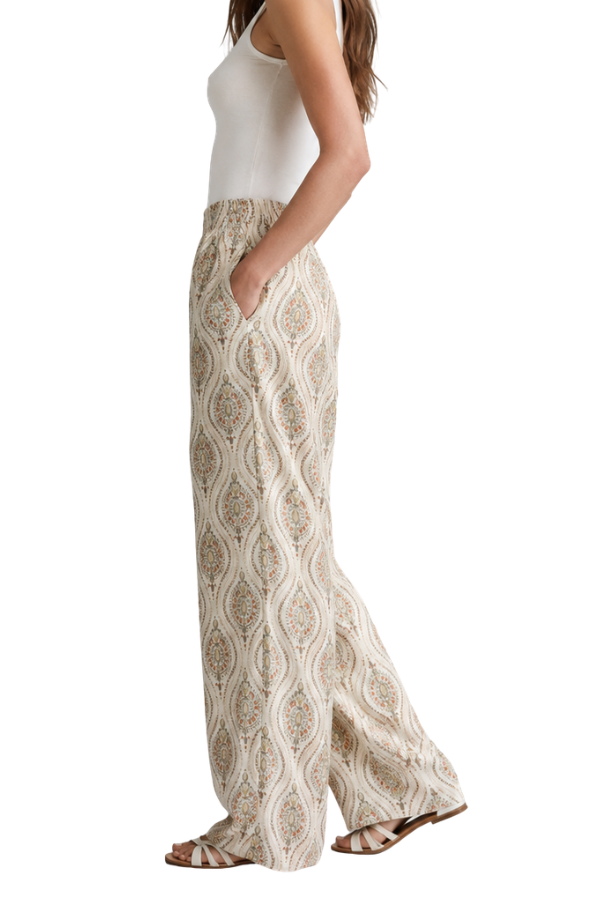 The Adriana Printed Wide Flow Pants