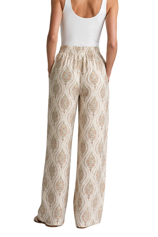The Adriana Printed Wide Flow Pants