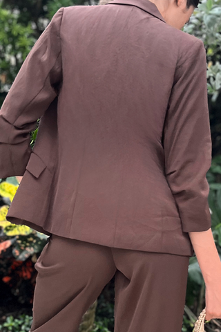 Recycled Shirred Blazer - pookie and sebastian
