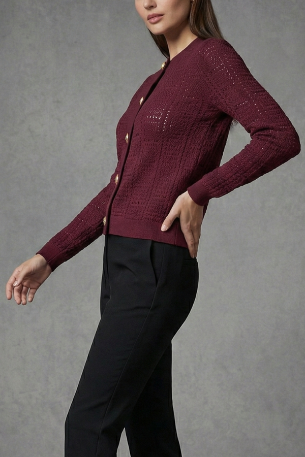 The Balm Cardigan Gold Button