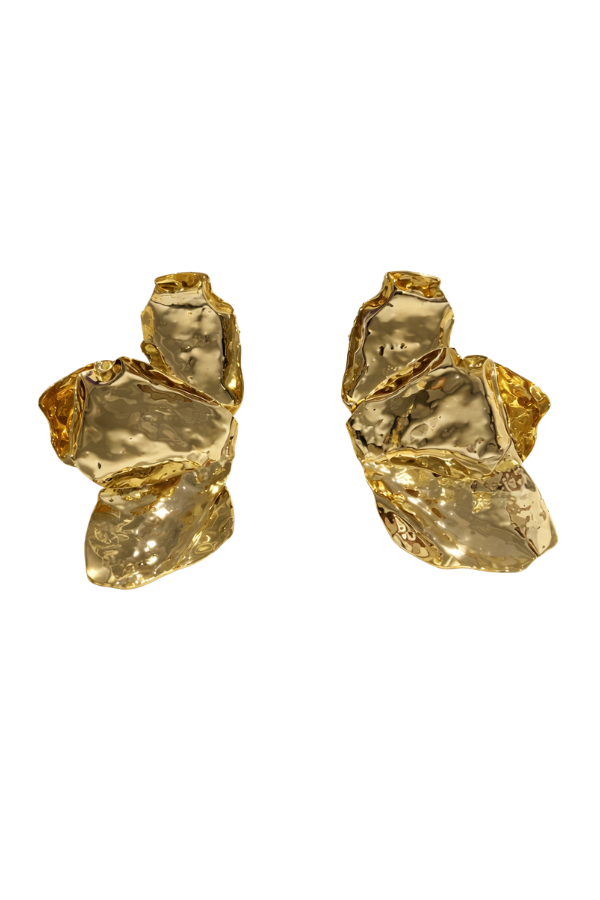 The Metallic Half Flower Earring