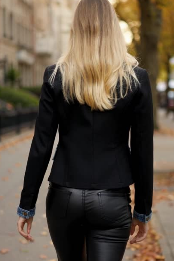 Soho Denim Trim Blazer
