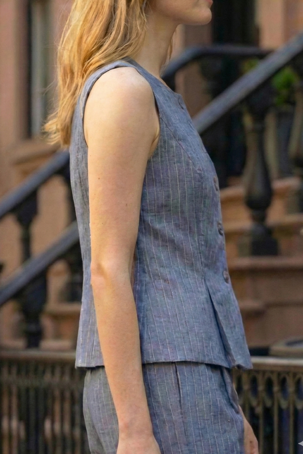 The Eleanor Striped Vest