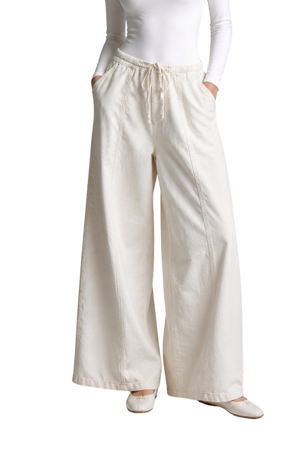 The Butter Min Washed Waist Tie Leg Pants