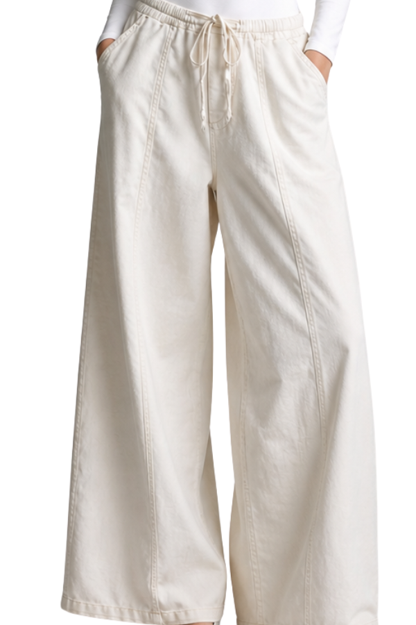 The Butter Min Washed Waist Tie Leg Pants