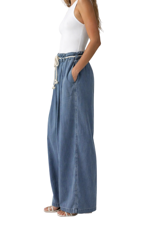 The Clementine Pleated Drawstring Pants - pookie and sebastian