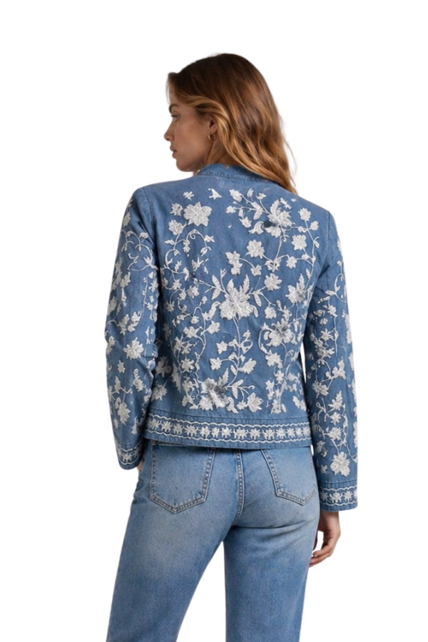 The Veronika Embroidered Jean Top