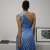 One Shoulder Pleated Maxi Dress pookie and sebastian