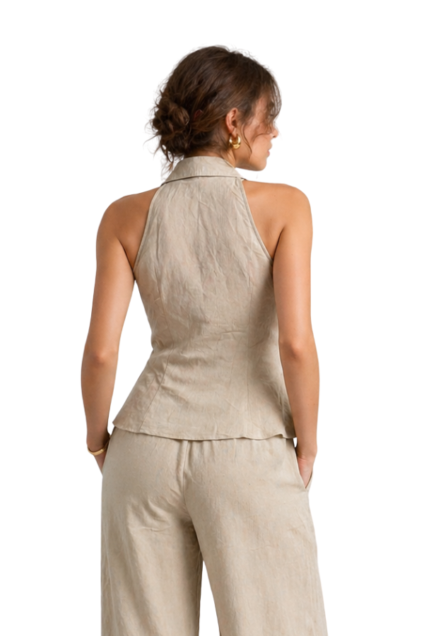 The Chris Halter Neck Top Waist Tie