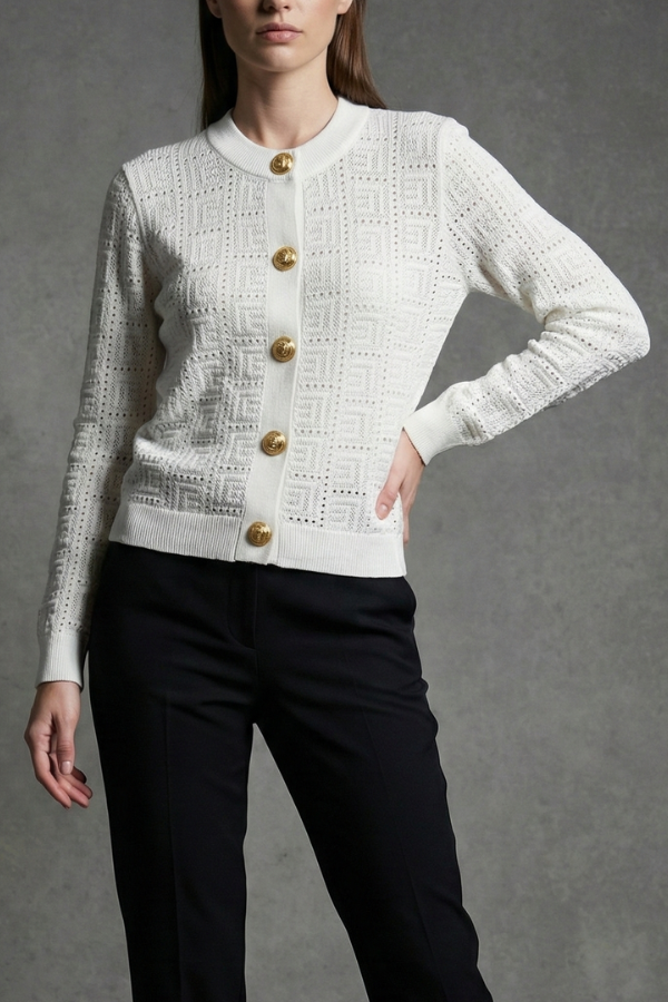 The Balm Cardigan Gold Button