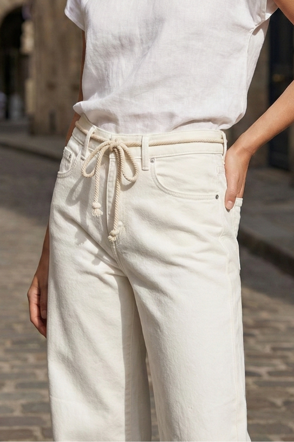 The Bianca Palazzo With Drawstring Jeans