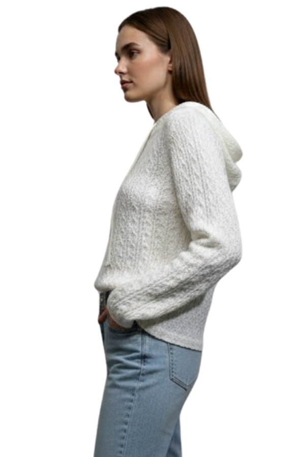 The Hampton Eyelet Knitted Hoodie - pookie and sebastian