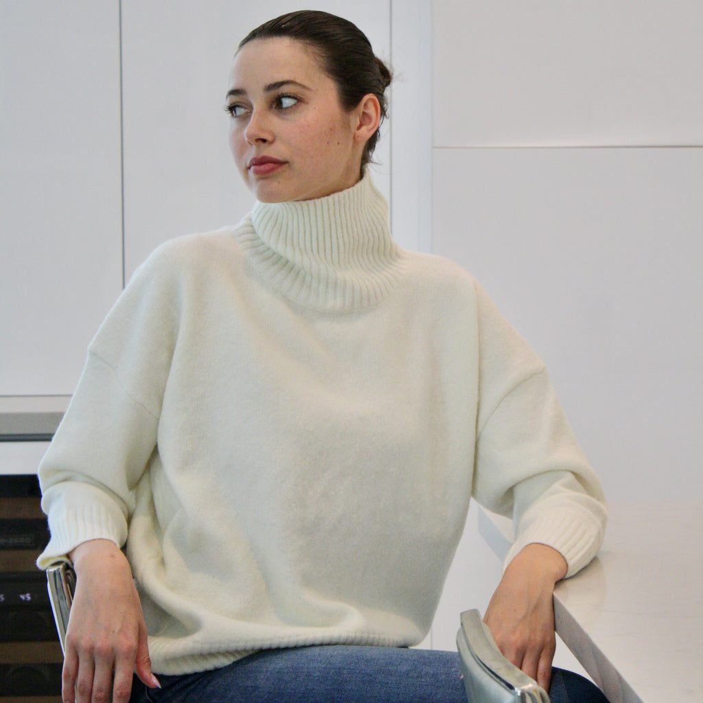 Jojo Relaxed Fit Mock Neck Sweater Pookie and Sebastian
