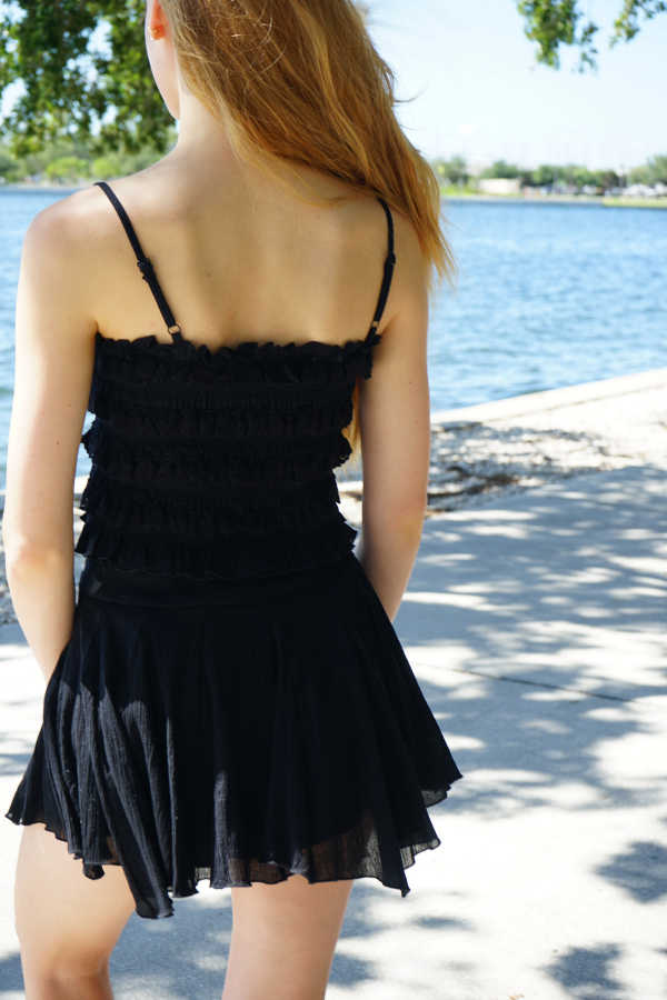 Erika Ruched Pleats Skort