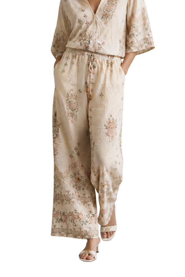 The Marie Tie Front Waist Band Pants - pookie and sebastian