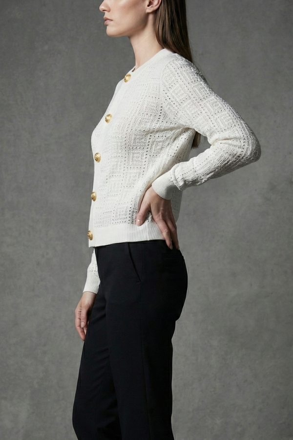 The Balm Cardigan Gold Button