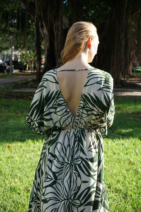 Ibiza Leaf Maxi Dress