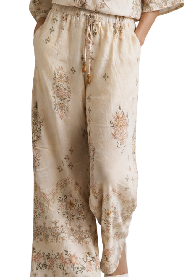 The Marie Tie Front Waist Band Pants - pookie and sebastian