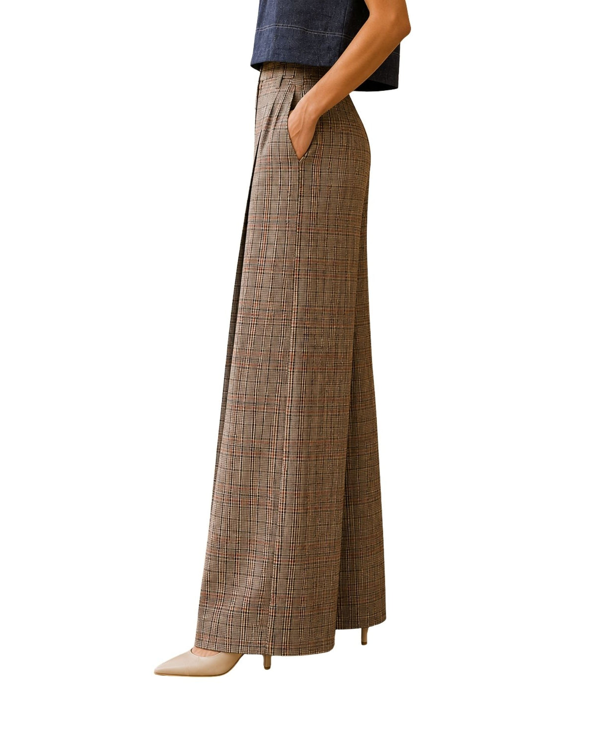 The Astrid Plaid Straight Leg Pants - pookie and sebastian
