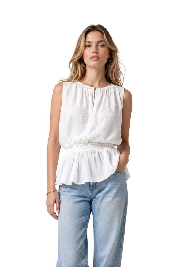 The Margot Sheer Top With Stretch Waist