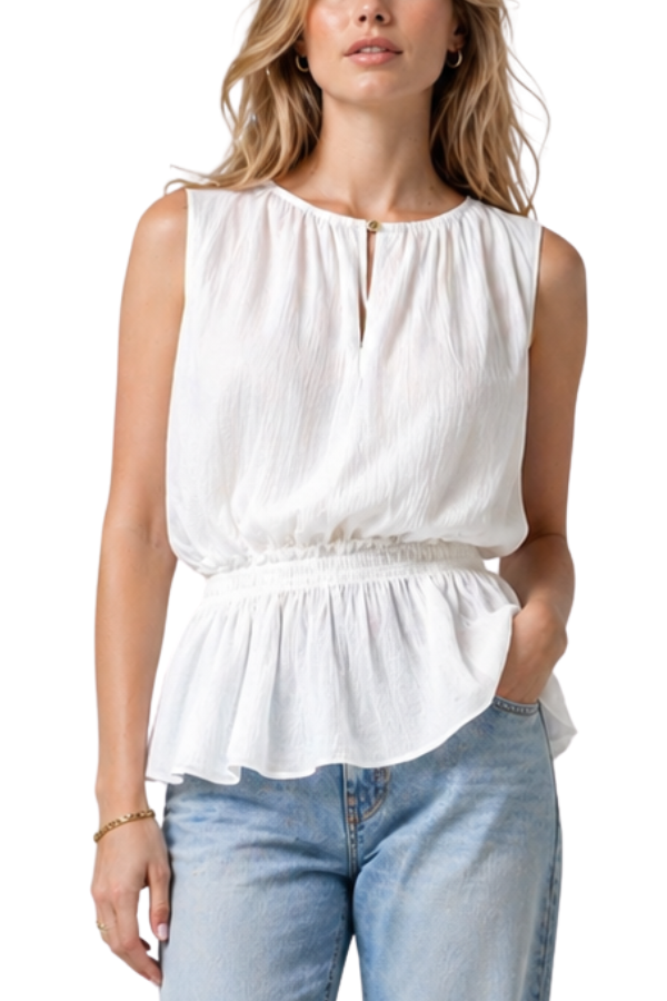 The Margot Sheer Top With Stretch Waist