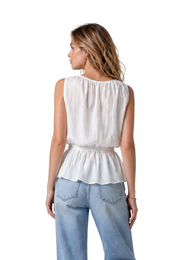 The Margot Sheer Top With Stretch Waist