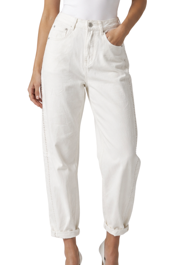The Elie Brown Stitch Barrel Light Jeans