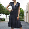 Elinor Short Sleeve Midi Ruffle Dress Pookie and Sebastian