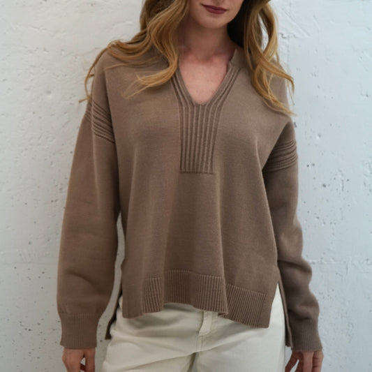 V-neck sweater top