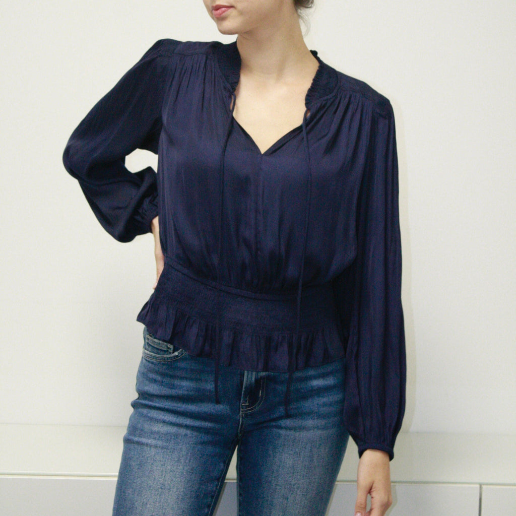 Joie Long Sleeve Peplum Blouse pookie and sebastian