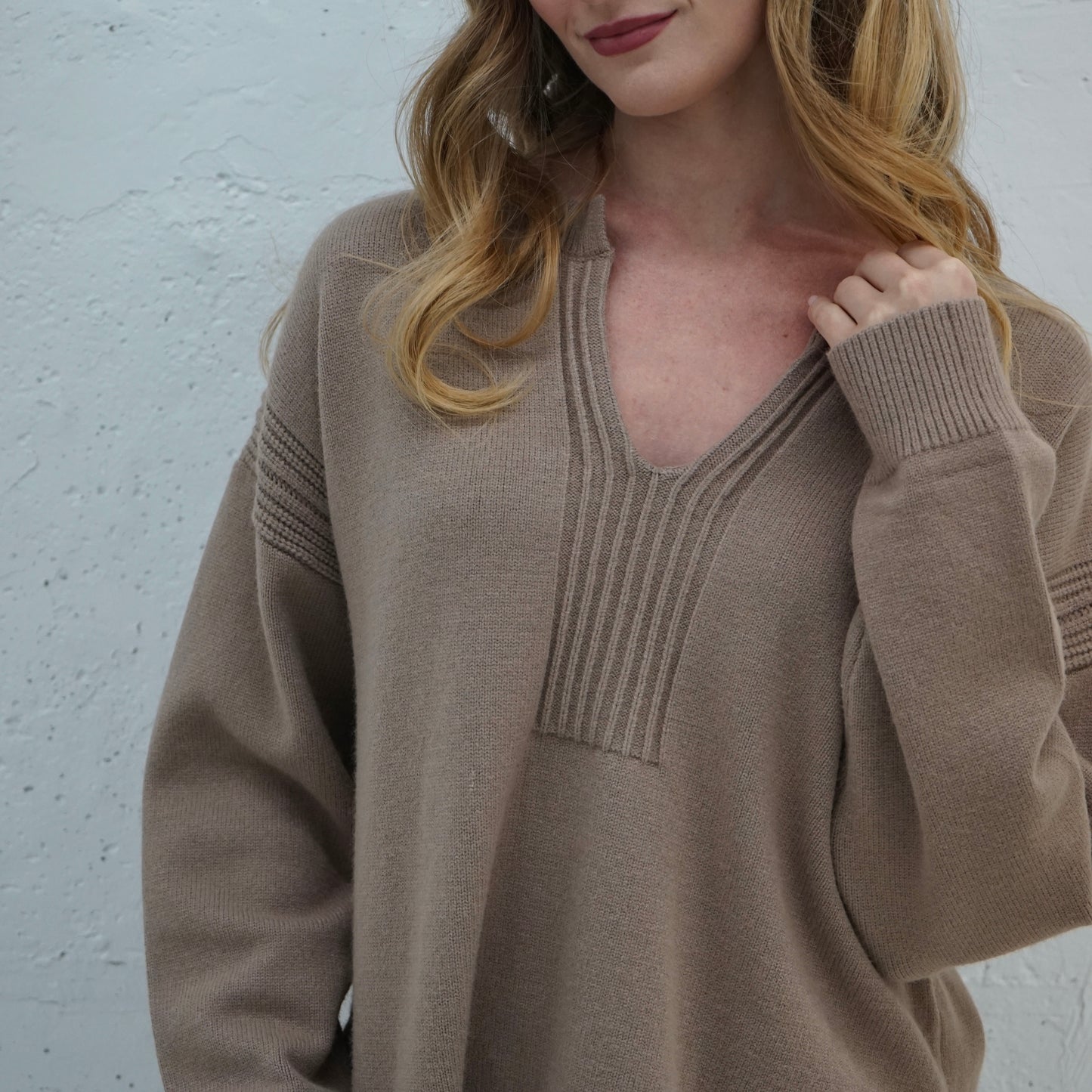 V-neck sweater top