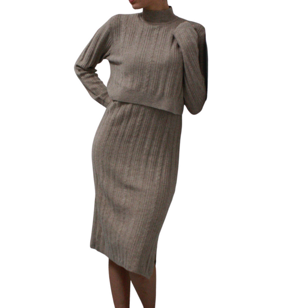 Claire Long Sleeve 2-Way Sweater Dress pookie and sebastian