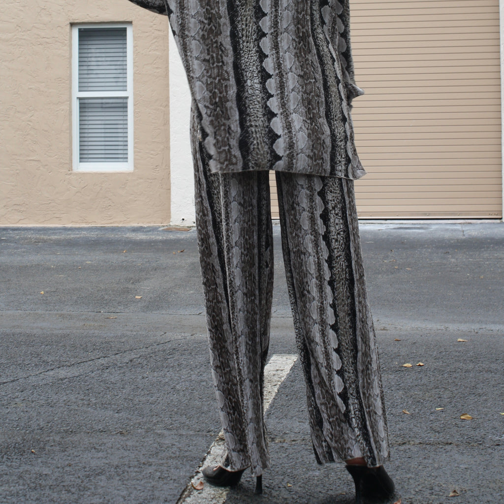 Georgette Snake Print Pants pookie and sebastian