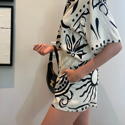 Abstract Print Shorts