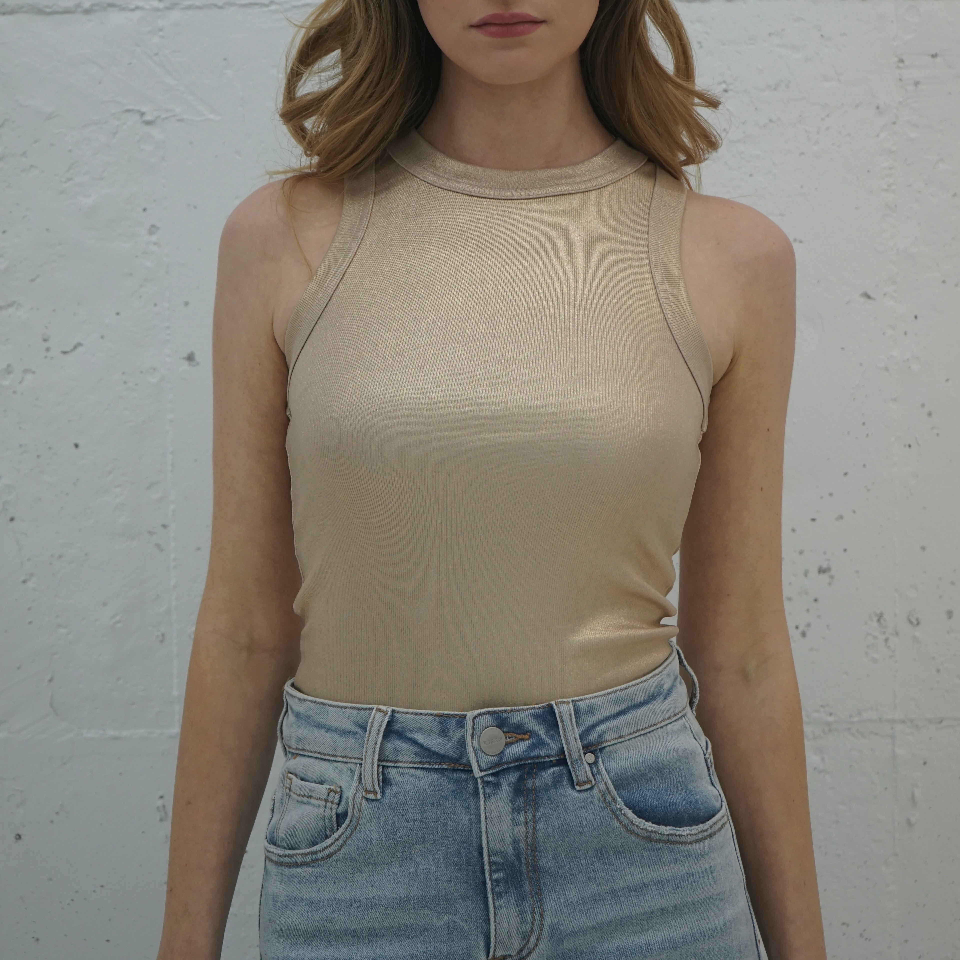 Metallic Formfitting Tan