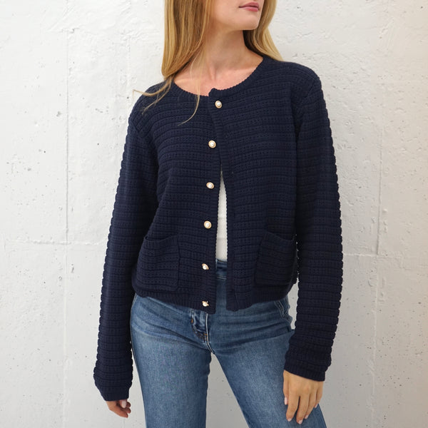 Audrey Pearl Button Cardi